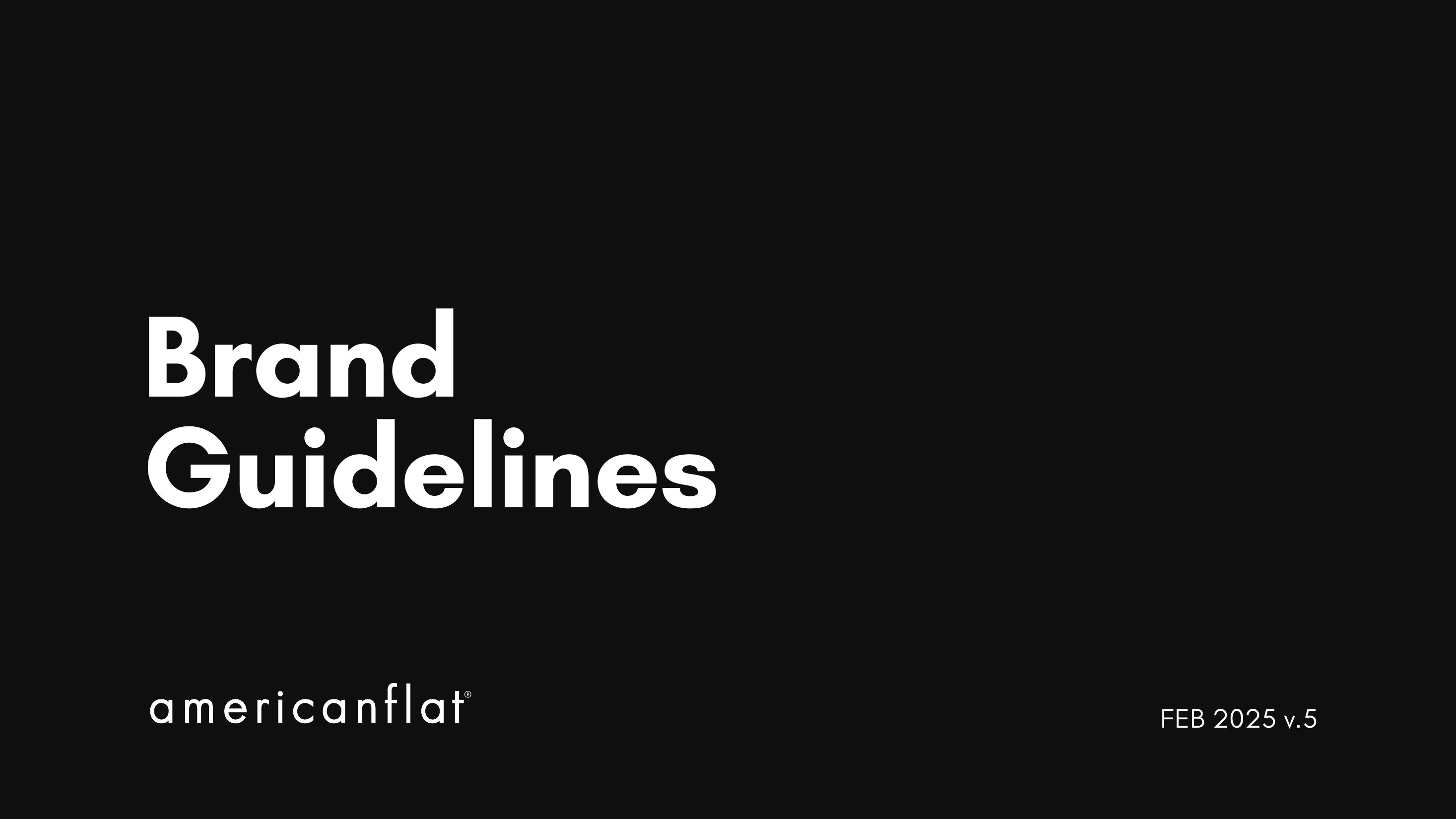 Americanflat Brand Guidelines cover